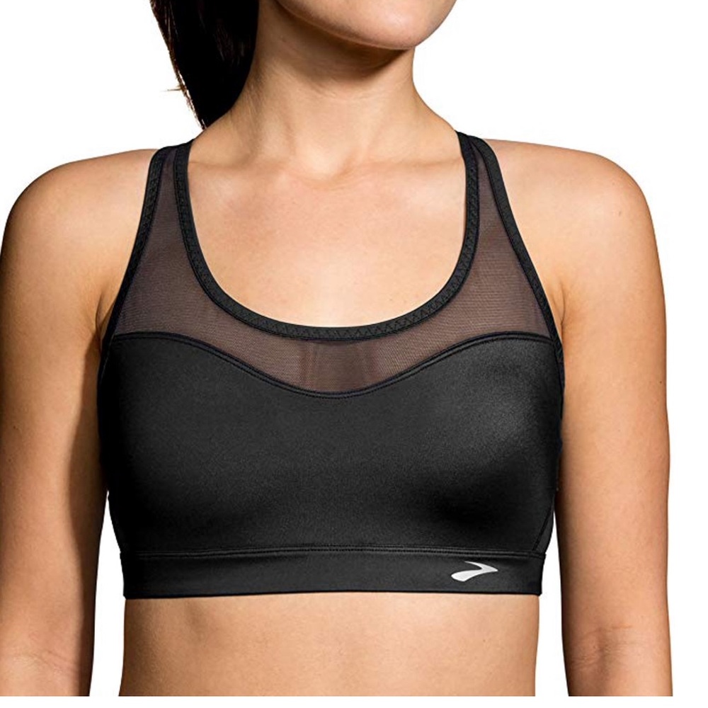 Brooks Women's FastForward Crossback Sports Bra in Black size small